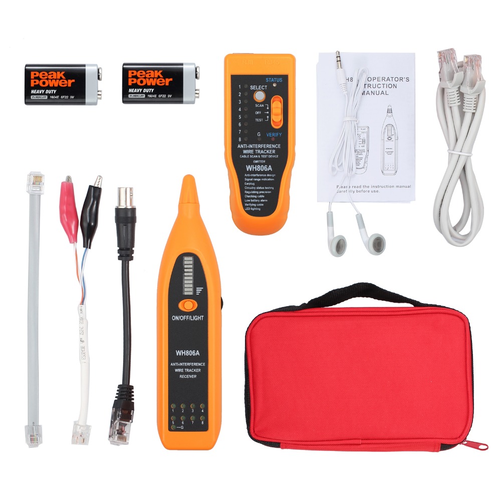 Network Telephone cable search Tracker Tracer LAN Network Cable Tester Detector Line Finder With RJ45 to BNC Cable