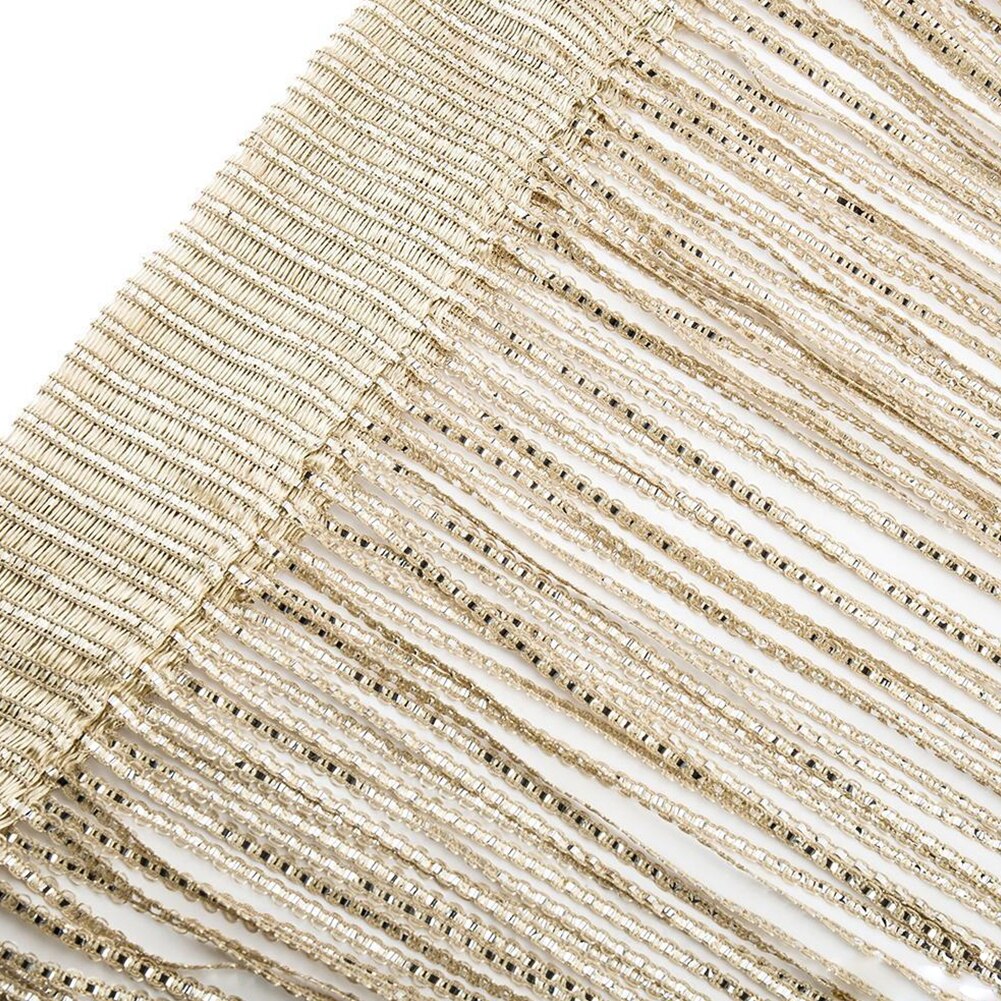Luxury String Curtains Door Shiny Patio Bedroom Fringe Fly Screen Hanging Room Divider Window Wedding Home Decor
