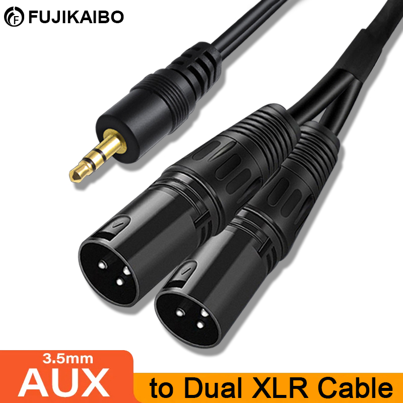 XLR Cable 3.5mm to XLR Aux Audio Cord TRS Stereo Male to 2XLR Male For Microphone Computer Phone Speaker Amplifier Adapter line
