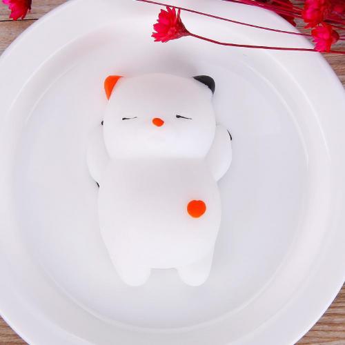 1 stuk schattige cartoon dieren mochi kat knijp le speelgoed langzaam stijgt kind kinderen volwassenen stress verlichten speelgoed zacht knijp af reageren leuk: Bloemenkat