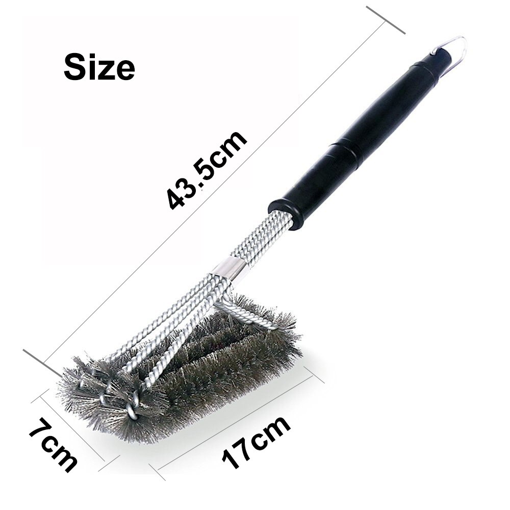 Cleaning Kitchen Accessories BBQ Grill Barbecue Kit Cleaning Brush Stainless Steel Cooking Tools Wire Bristles Cleaning Brushes