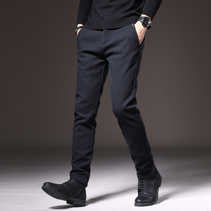 Herfst En Winter Casual Heren Broek Slim Fit Comfortabele Taille Strakke Mouw Mode Veelzijdige Broek