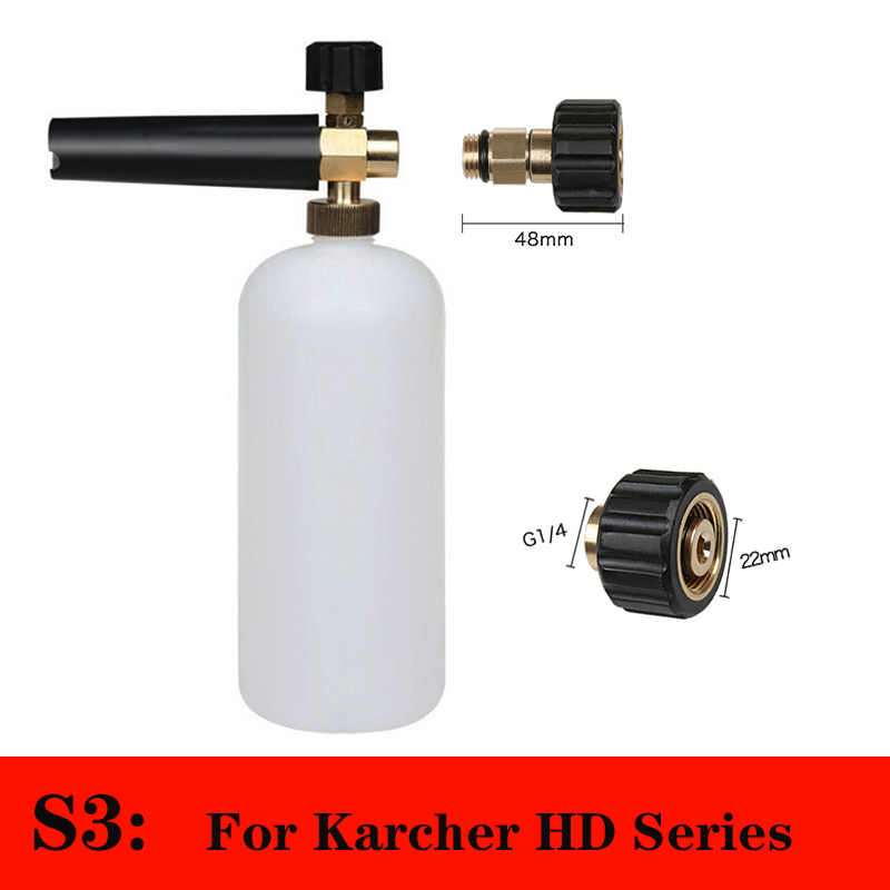 High Pressure Snow Foam Lance for Karcher K Series Soap Foamer Adjustable Foam Nozzle Foam Generator Car Washer: S3