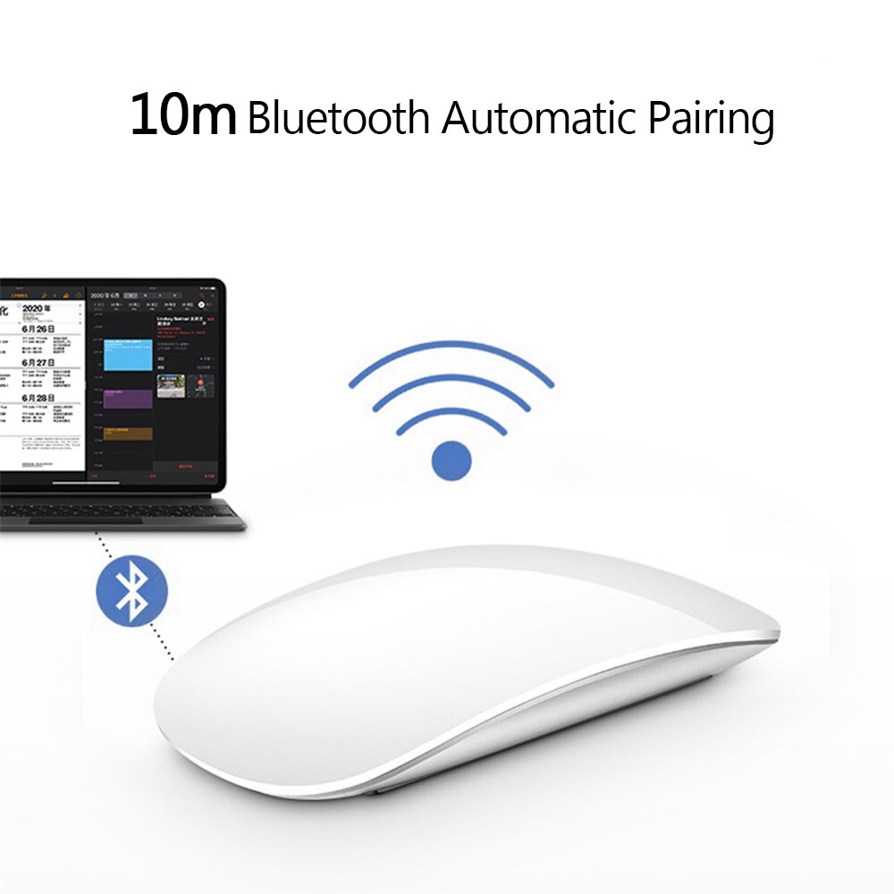 Bluetooth 4.0 Arc Touch Mouse Magic 3 typ C akumulator bezprzewodowy Mause kolorowe zielone różowe ultra-cienkie myszy do laptopa Macbook