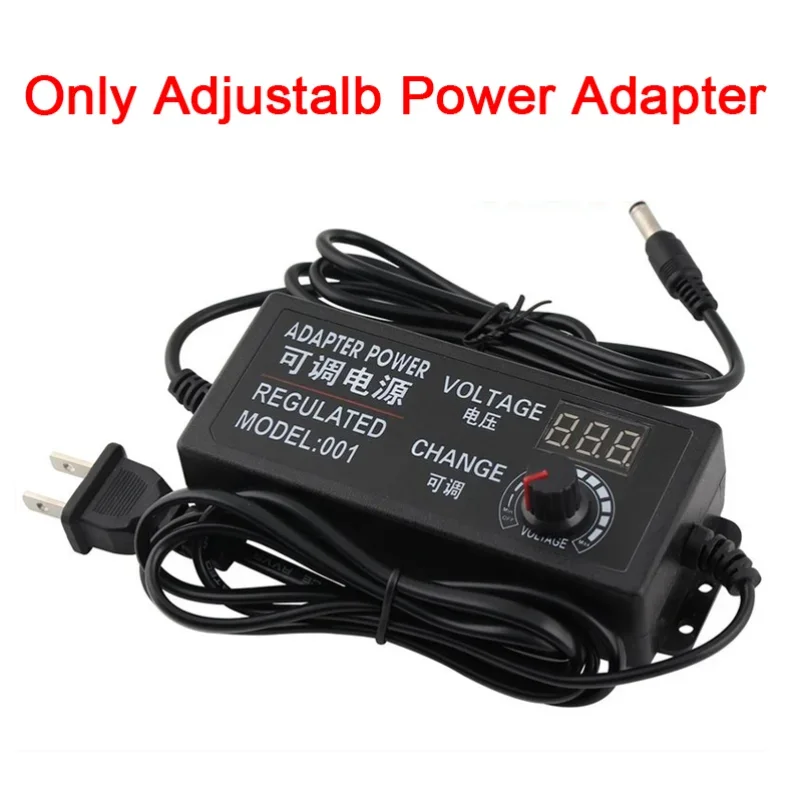 Adjustable Power Supply Adapter AC To DC 3V 12V 3V 24V 9V 24V with Display Screen Voltage Universal Power Adapter