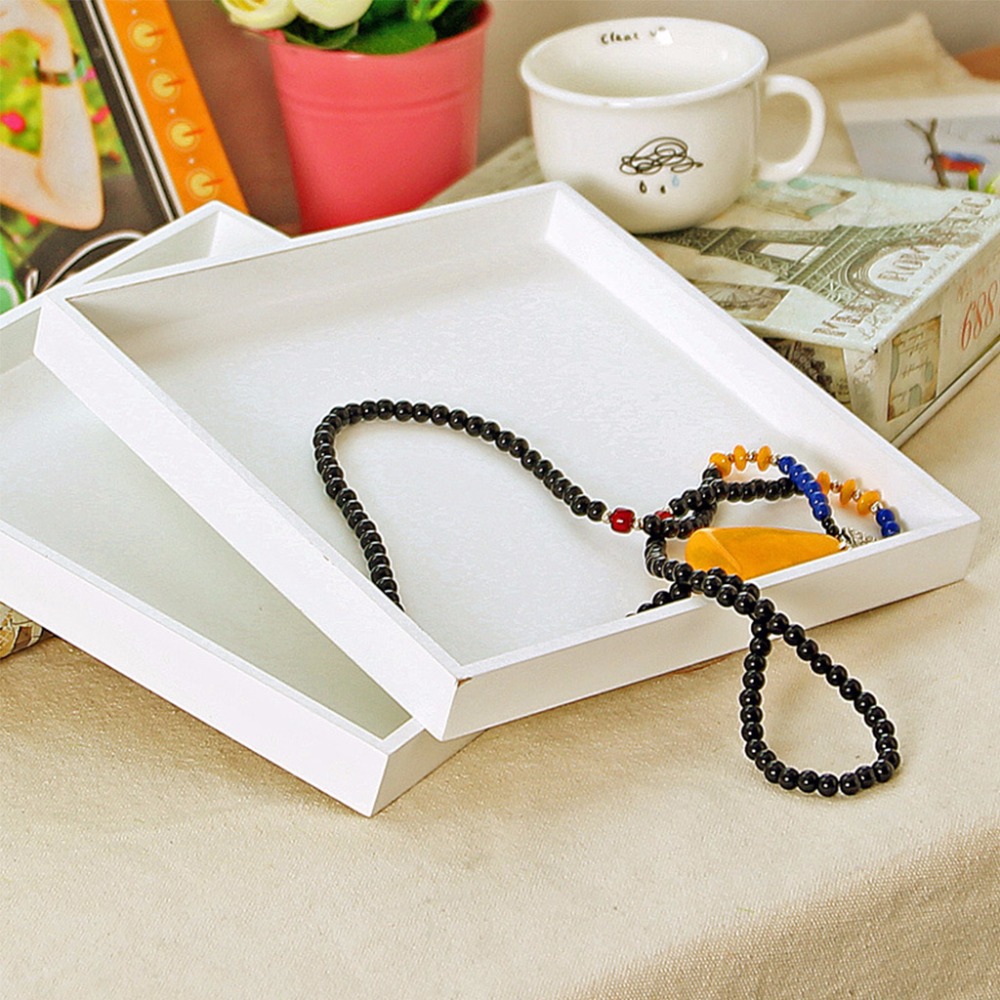 Weiß Holz Tablett Servieren Make-Up Lagerung Obst Platte Foto Requisiten Moderne Haushalts Home Storage Trays F20