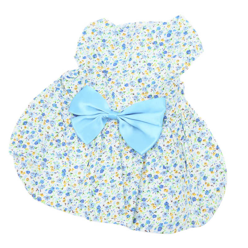 zwierzę domowe princeska strój zwierzaka kwiatowy wzór cienki oddychający stylowy na imprezę na co dzień