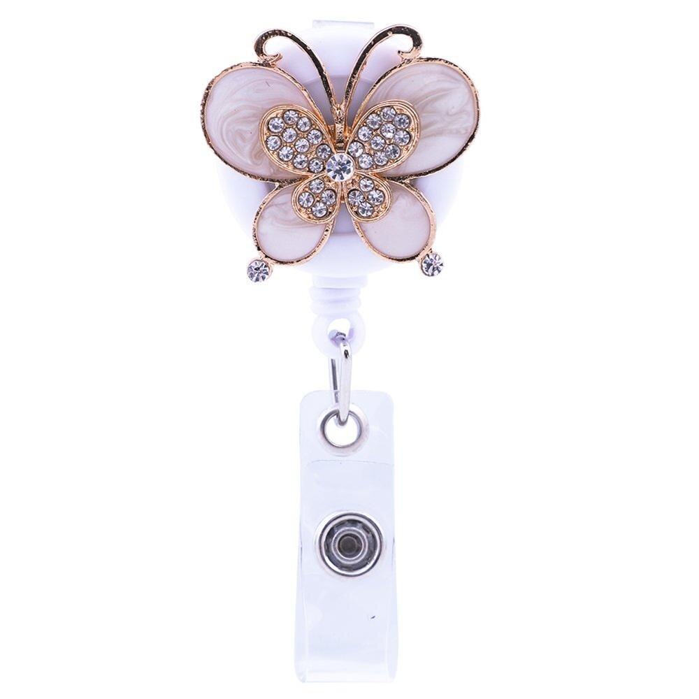 Animal Retractable Badge Holder with Alligator Clip Retractable Cord ID Badge Reel Fox Dress Girl Horse Style: K60