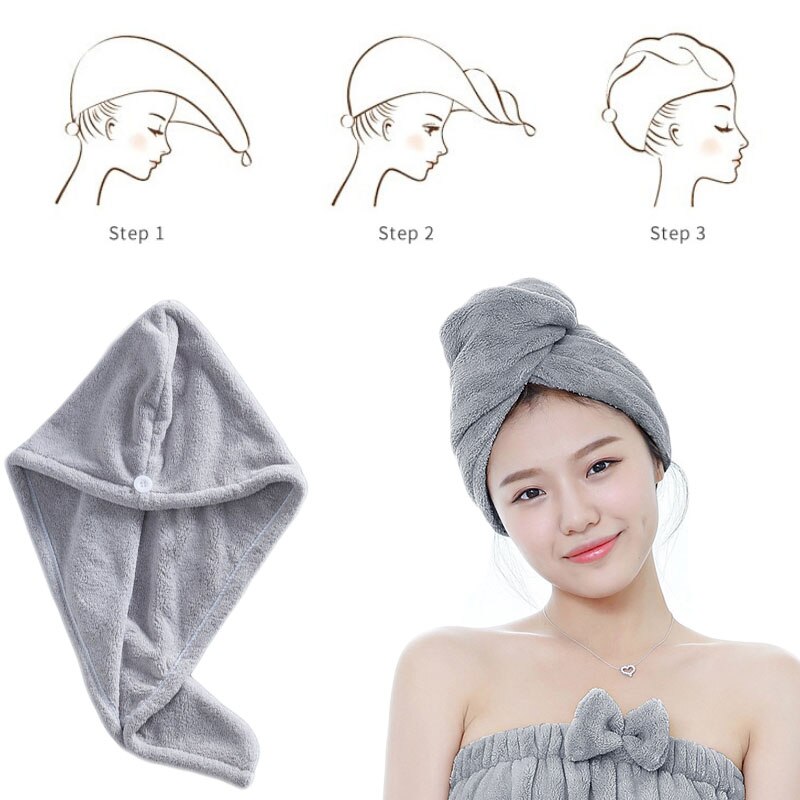 Mikrofaser Schlecht Handtuch Haar Trocken Schnell Trocknend Dame Schlecht handtuch weiche dusche kappe Hütte für Dame mann Turban Kopf wickeln baden Werkzeuge