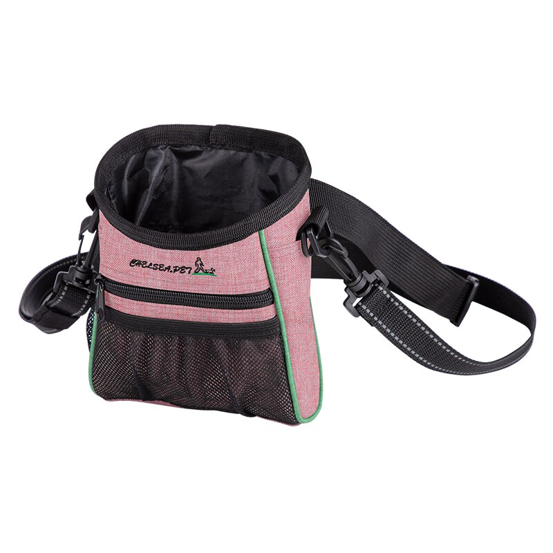 Riñonera portátil para entrenamiento de perros, bolsa de comida para perros, bolsa de recompensa, bolsillo: Pink
