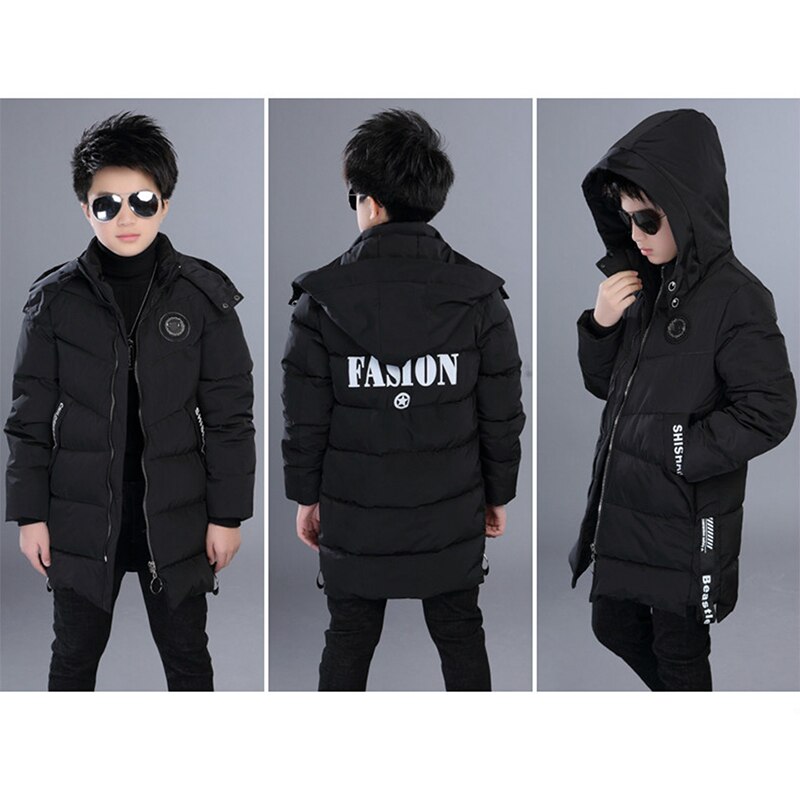 Jas Voor Meisjes Jongens Mode Winter Hooded Down Bovenkleding Jongens Warme Dikke Jas Kids Kleding Sneeuw Wear Snowsuit Parka