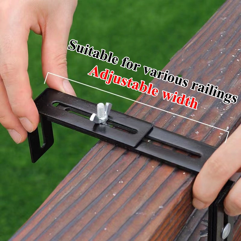 1 Pair Hanging Flower Planter Hooks Plant Pot Box Holders Adjustable Hanger For Flower basket Balcony Yard Garden Wall Decor