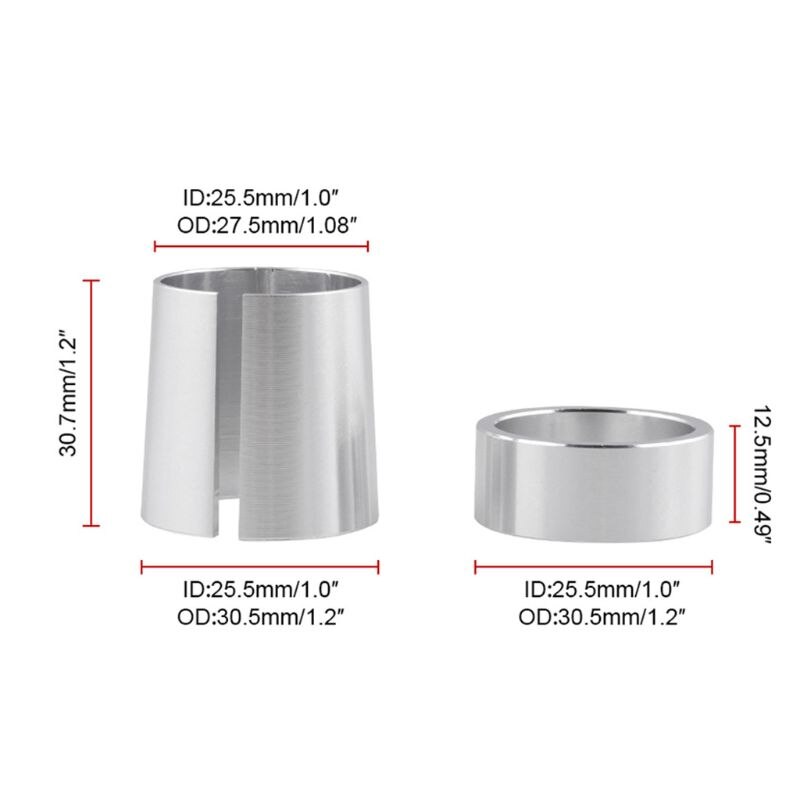 Billet Aluminum 30mm Tapered Shaft Adapter for Gas engines with a 1" straight output Shaft diameter