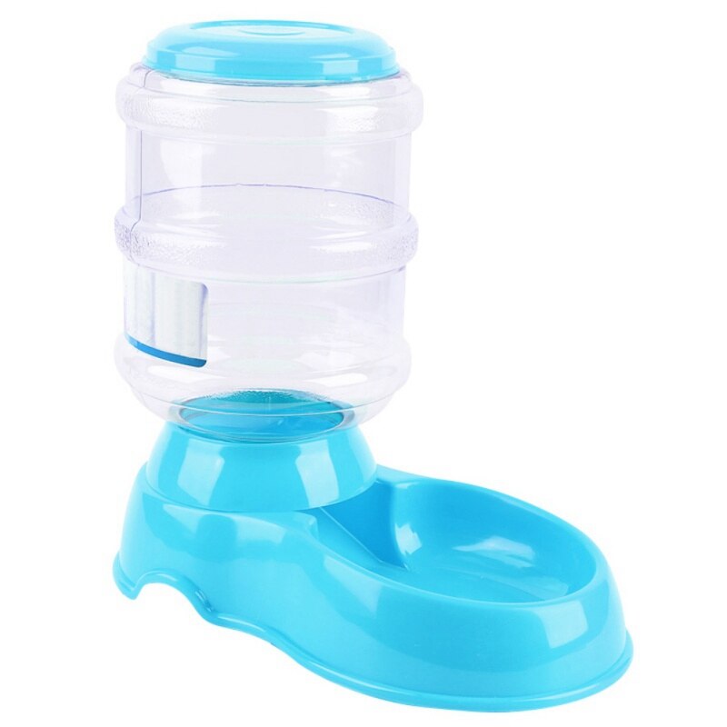 Automatic Eat Drink Supplies Pet Dog Cat Feeder Drinkers Water Dispenser Cat Dog Feeding Drinking Machine Pet Animal No Power: Feeder blue