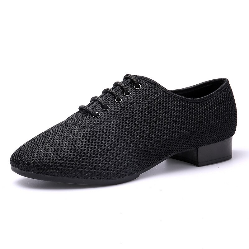 Männer Standard Tanz Schuhe Ballsaal/draussen Schuh gewebte Leinwand Gittergewebe Niedrigen Ferse Moderne Tanzen Schuh FR38-46