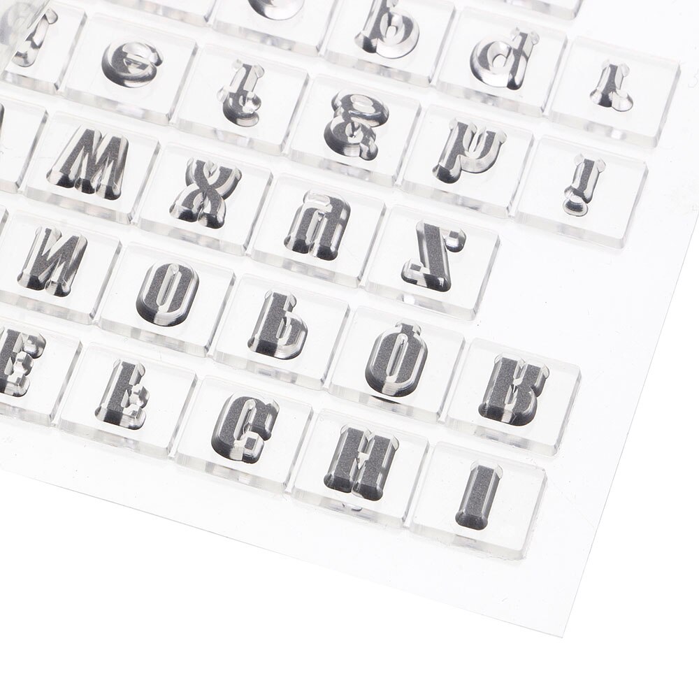 1 Sheet Silicone letter DIY Stamp seal is suitable for handicraft transparent to improve hands-on ability