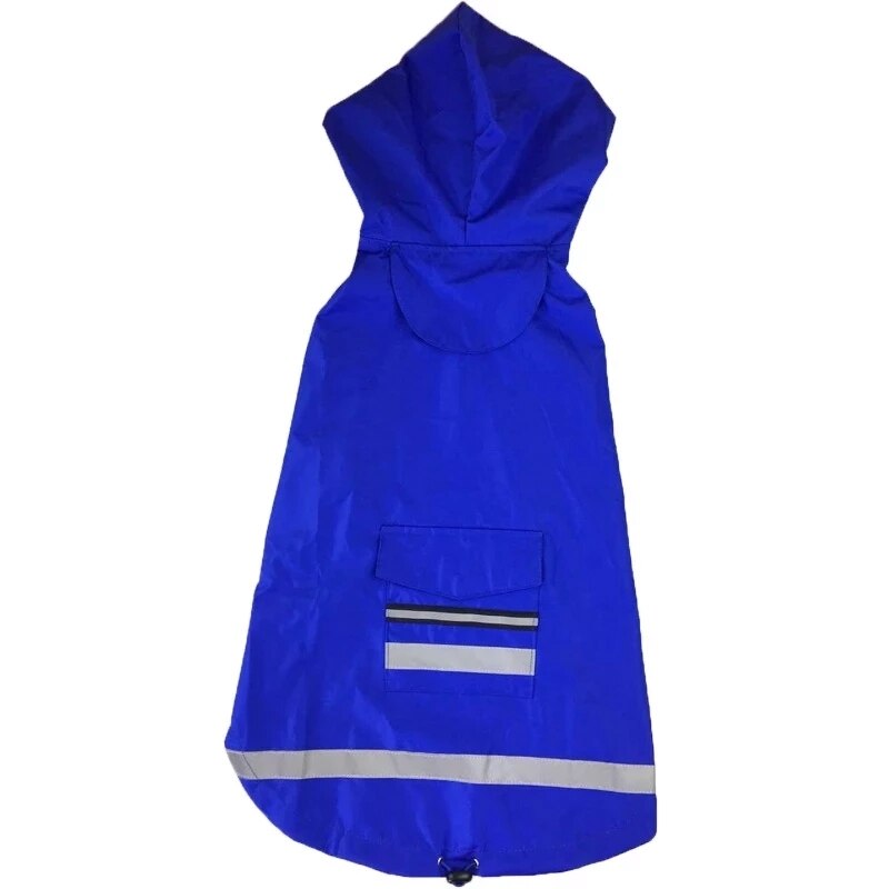 Vattentät husdjur stor hund regnjacka stor hund kläder utomhuskappa regnjacka reflekterande medium stor hund poncho andas mesh: Blå / 4xl