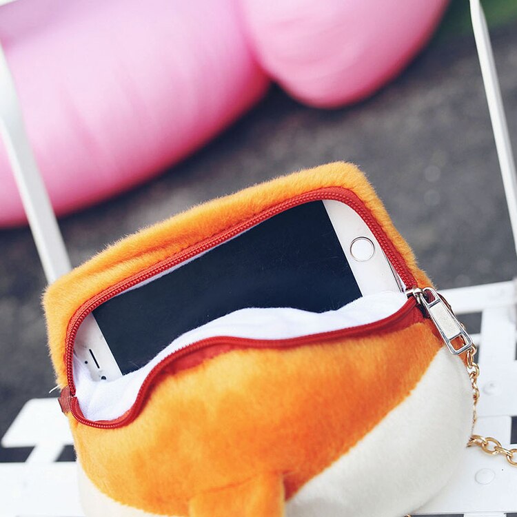 Darmowa wysyłka zwierząt placki pluszowa torba na ramię Harajuku corgi krupon 3D Crossbody torby z pazurami prezent na boże narodzenie