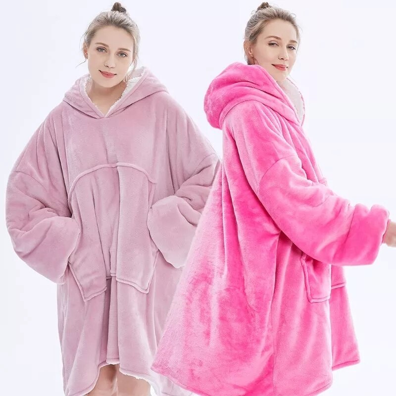 Verdikte Moederschap Vrouwen Flanel Babywearing Zwangerschap Hoodies Baby Tv Deken Gezellige Oversized Hooded Sweatshirt Multicolor