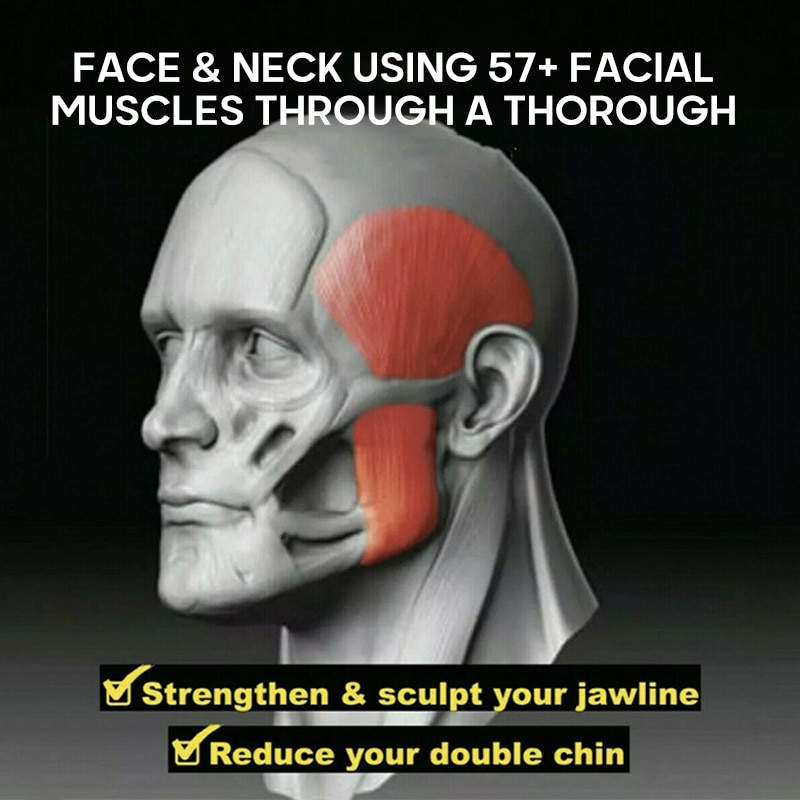 Jawline-mascarilla facial para hombre, ejercitador de músculo, bola para masticar, morder, entrenamiento, novedad de