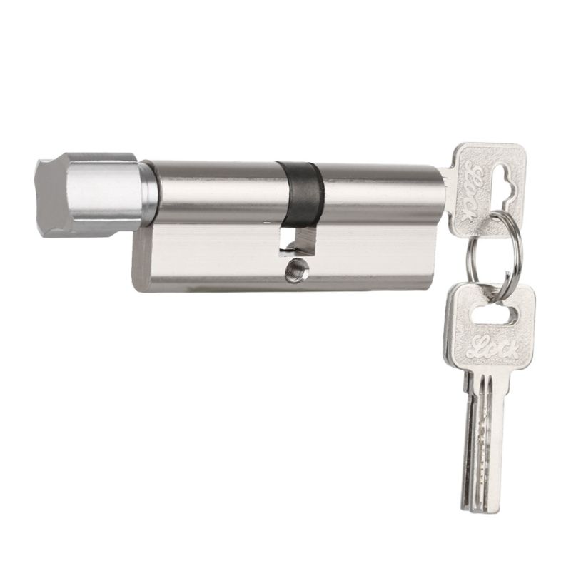 1 sæt dørcylinderlås tyverisikring indgangsdørlås i metal med 3 nøgler til hjemmekontoret
