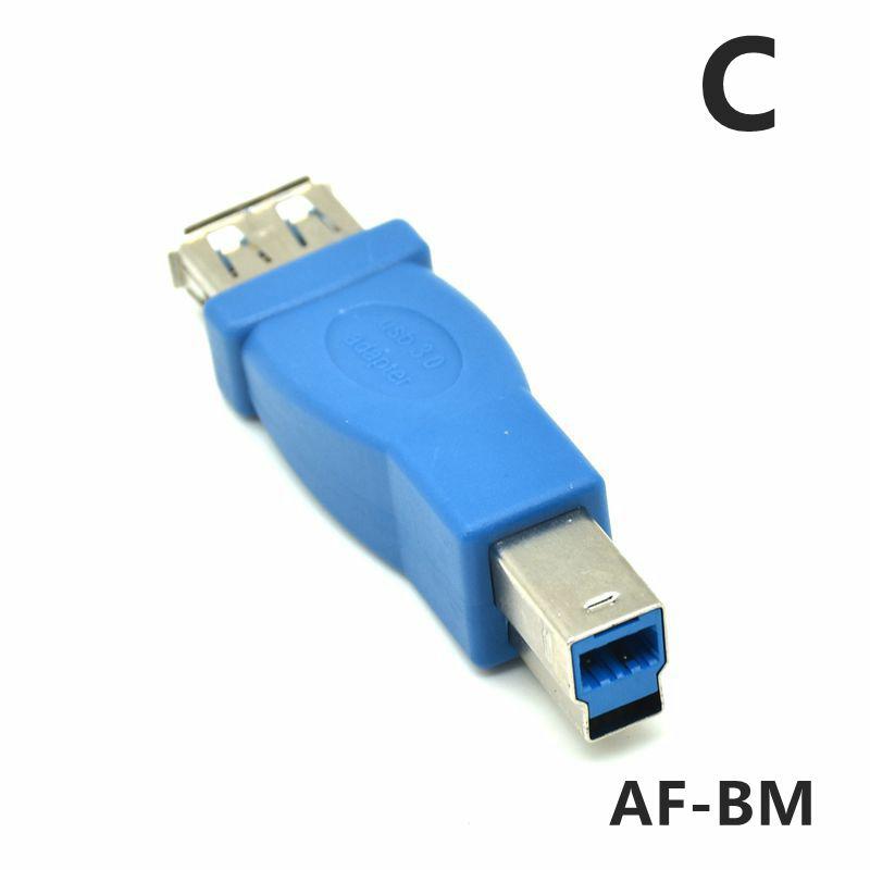 Usb 3.0 Type A Female Naar Usb Type B Male Converter Adapter Usb Print Kabel Conector Wisselaar: WHITE