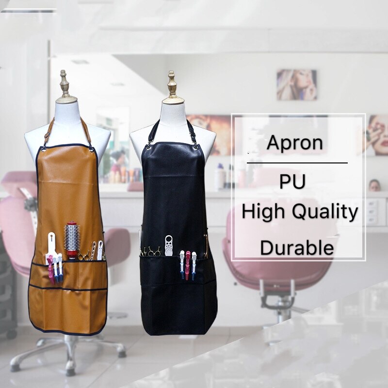 Cook Apron Barista Bartender Chef Hairdressing Apron Catering PU Uniform Work Wear Anti-Dirty Overalls Kitchen/Restaurant Apron