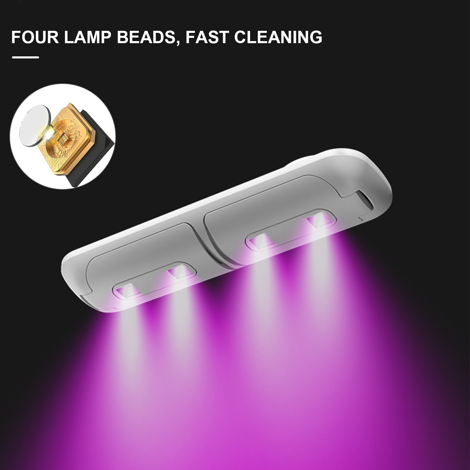 Portable UV Disinfection Cleaner LED Cleaning Lights LED Display Support Handheld and Standing Cleaning for Travel Home Use