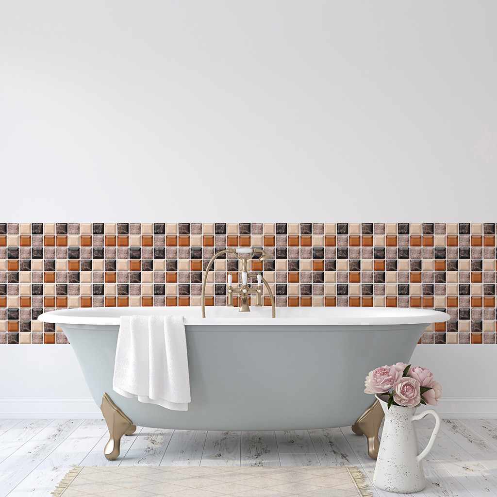 Kitchen Bathroom 3d Stickers Waterproof Self Adhesive Mosaic Wall Decal Cabinet Sticker Peel And Stick Backsplash Vinyl Tiles