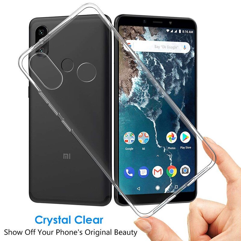 Custodia in Silicone trasparente per Xiaomi Mi A2/A2 Lite TPU Cover posteriore morbida trasparente per cellulare Redmi A2Lite MiA2 MiA2Lite borsa RedmiA2