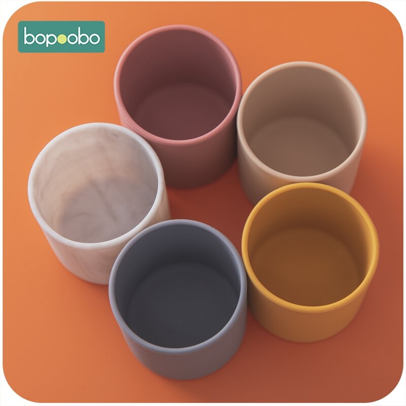 10 stuks baby siliconen beker voedselveilige siliconen voedingsbeker baby peuter kinderen servies drinkbeker bpa-vrij hittebestendig: Nieuwe kleur