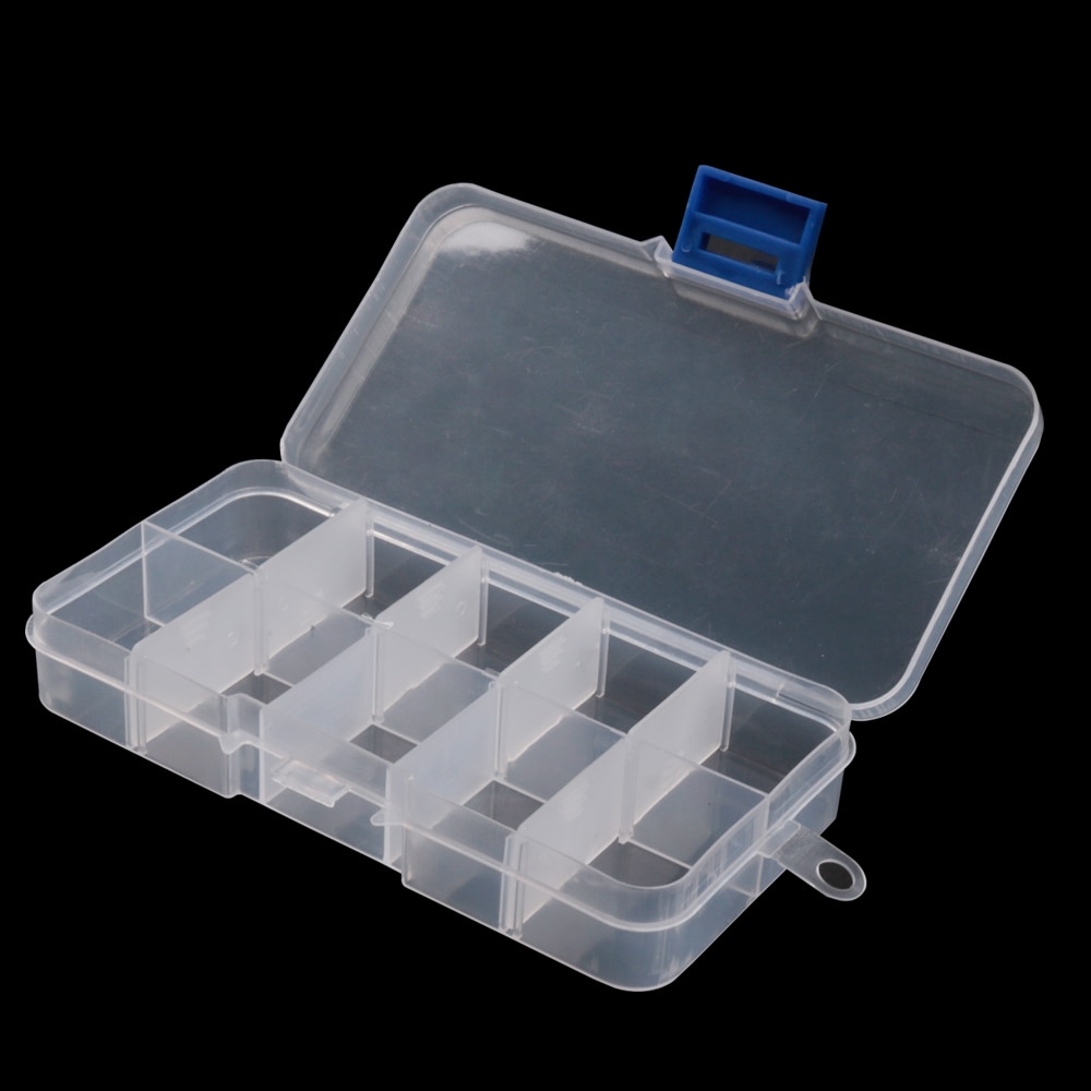 10 /15 Compartments Fishing Tackle Plastic Waterproof equipment Fish Lure fishing box for fishing Baits Adjustable Storage Box