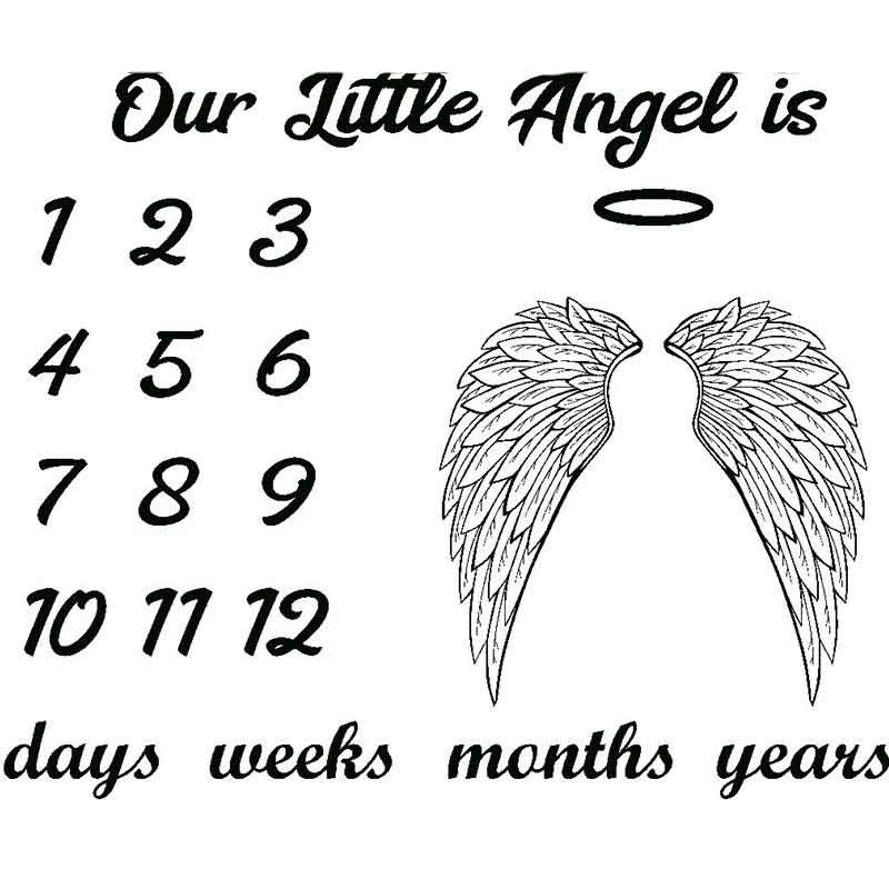 Baby Baby Milestone Deken Foto Fotografie Prop Dekens Achtergrond Doek Kalender Bebe Jongen Meisje Foto Accessoires 100x100cm