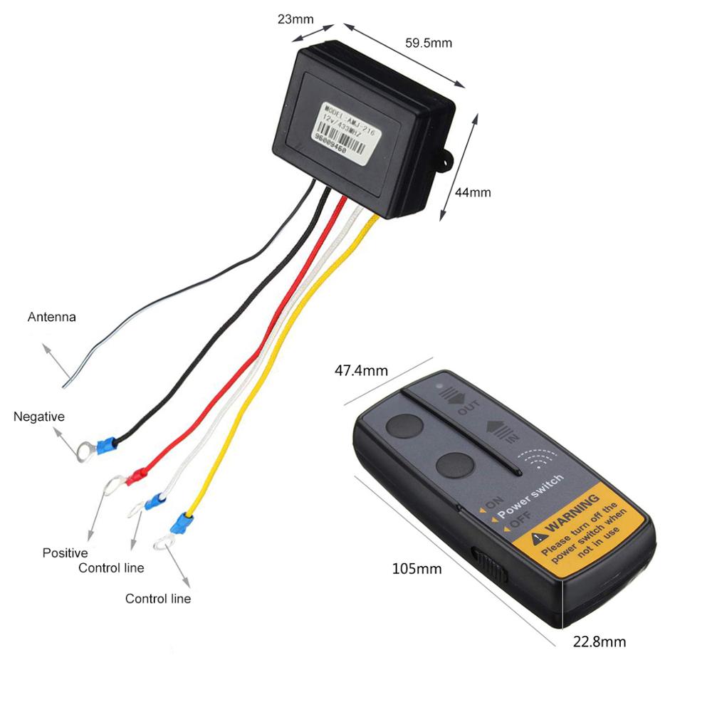 Draadloze Afstandsbediening Kit 2.4G 12V 120W Digitale Draadloze Lieren Afstandsbediening Herstel Kit Forjeep Auto Accessoires