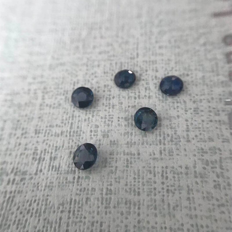 Natural Sapphire Loose Gemstone for Jewelry Making,around 4mmX4mm Round Cut,bright and Clean DYI Mian Stone