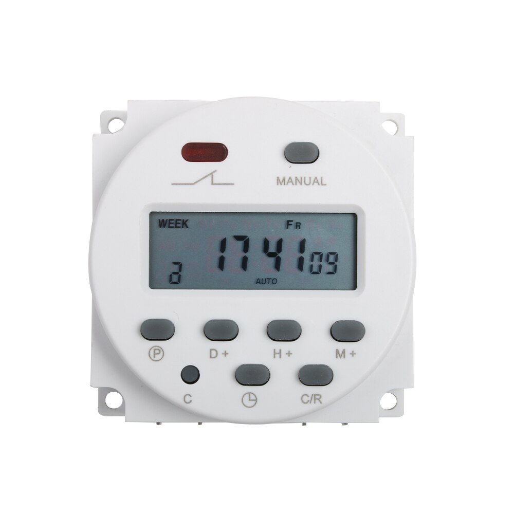 Digitale Tijd Schakelaar Lcd Power Timer CN101A DHC15 THC-101A Wekelijkse Programmeerbare Elektronische Timer 12V 24V 110V 220V 8A Om 16A