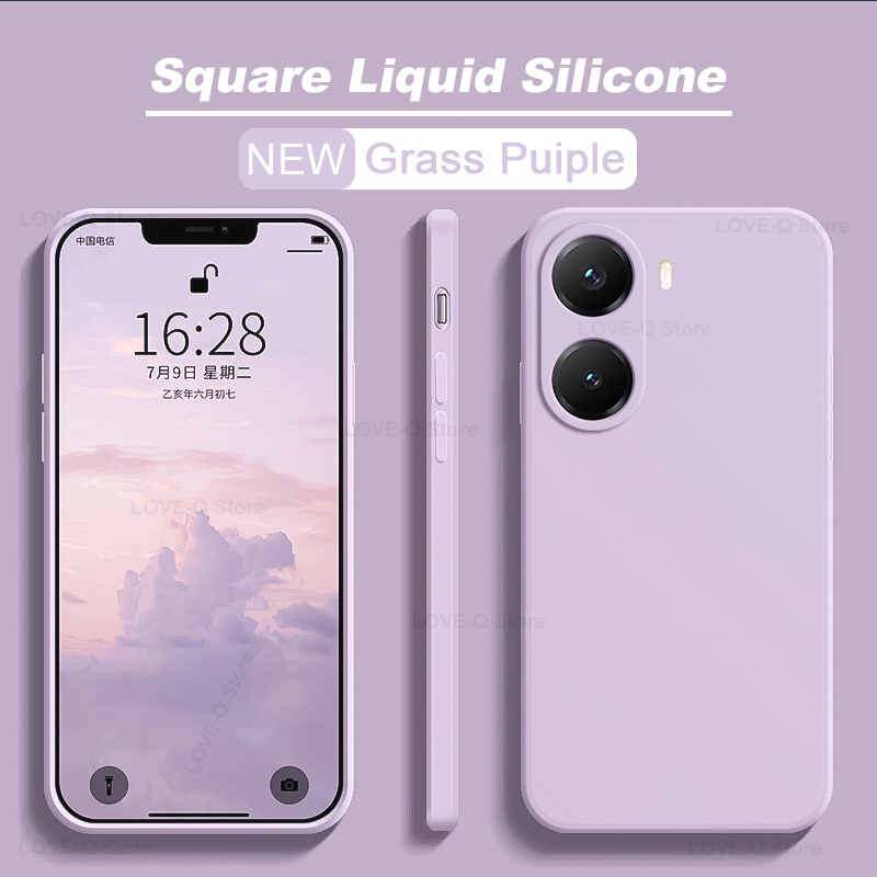 Poco X7 X 7 Pro Case Luxury Liquid Silicone Phone Case For Xiaomi Poco X7 X 7 Pro X7Pro Poco X7 Prо Pocox7 Pro 5G Soft TPU Cover: Silicon / Lavender