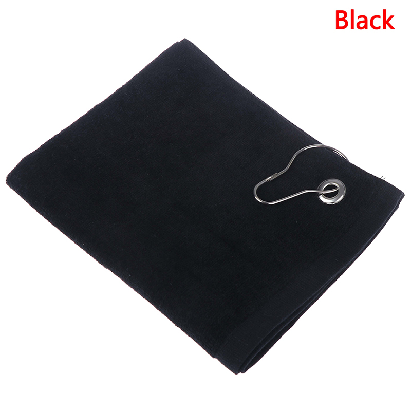 Gant de toilette à séchage rapide serviettes de natation sport randonnée serviette de Golf avec crochet accessoires de natation en plein air 40*32cm: BK