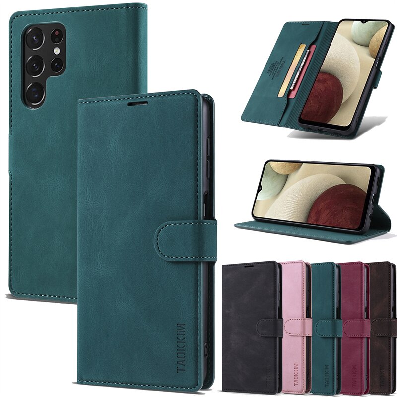 Coque à rabat pour Samsung Galaxy S22 s 22 Ultra, étui avec fente pour carte, SM-S901B