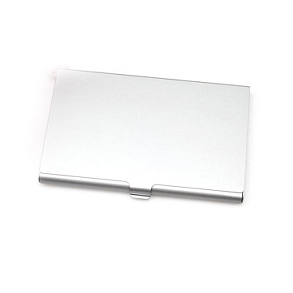 Mode Kaarthouder Aluminium Houder Box Cover Credit Visitekaartje Case Effen Kleur Metalen Doos Card Cover Wallet