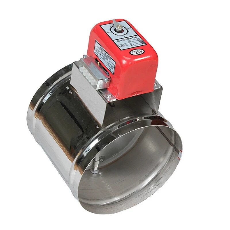 HVAC 5" stainless steel air damper valve high temperature resistant electric duct motorized valve 5 inch ventilati 220V 24V