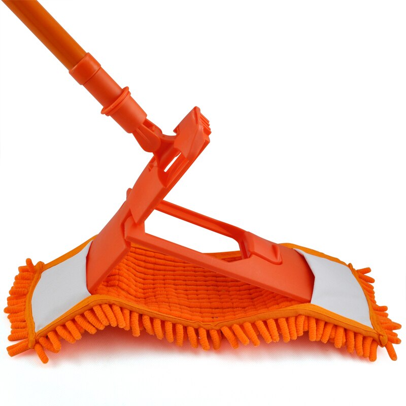 NEUE Erweiterbar minifibre Mopp Reiniger Kehrmaschine Holz Laminat Fliesen Boden Nass Trocken-Orange