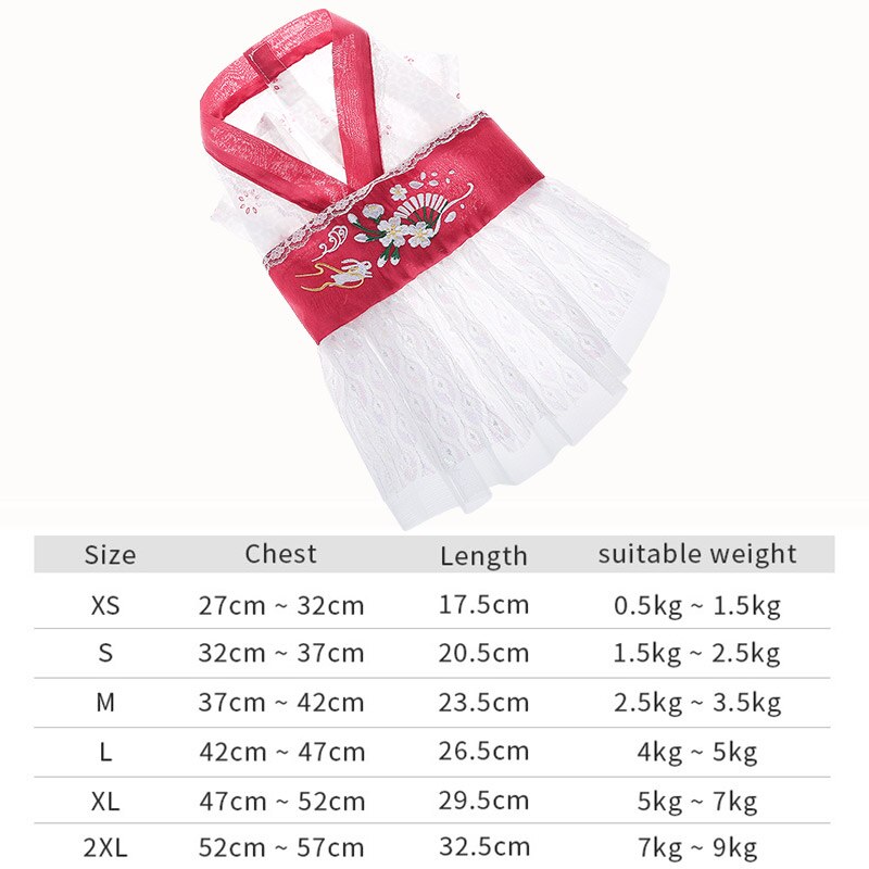 HOOPET-vestido de verano para perro, disfraz de perro, ropa, vestido, falda para perro pequeño, ropa de cachorro mascota: S