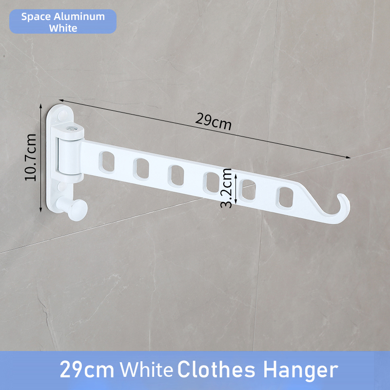 Opvouwbaar Kledingrek Droogkleding Hanger Wand Gemonteerd Droogrek Aluminium Kleding Organisatie Wb3028: Lichtgrijs