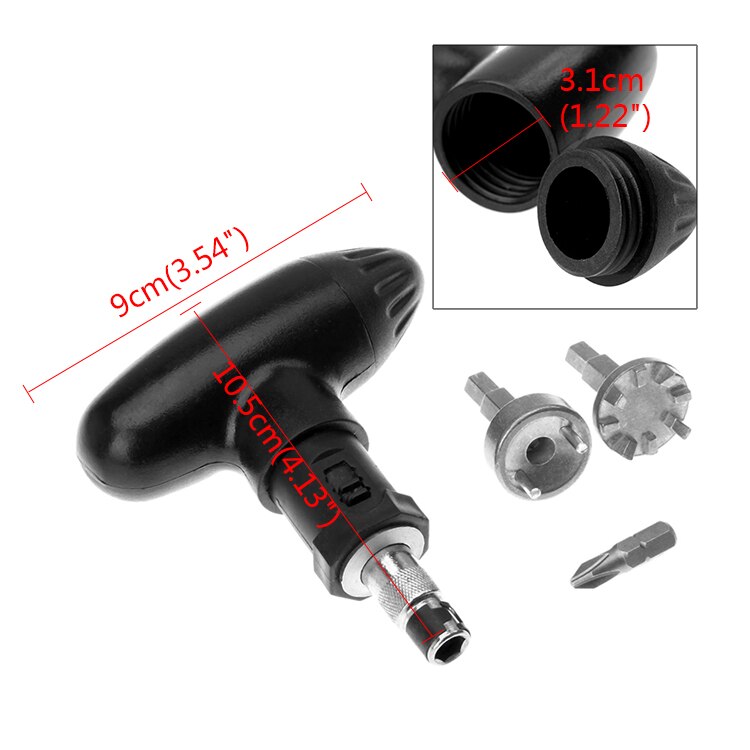 1 Set Golf Spike Ratchet Handle Wrench Tool Bits Golf Remover Ripper Steel Ratcheting Shoe Cleats Practical Club