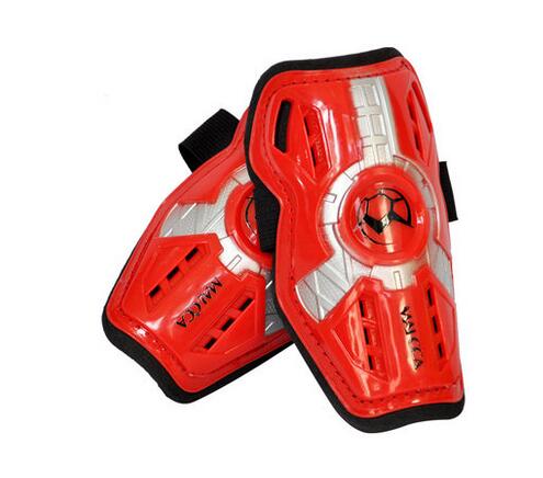 Maicca footbal shin guard crianças profissional caneleiras crianças luz protetor de perna spile macio esportes guarda futebol caneleiras guardas: Vermelho