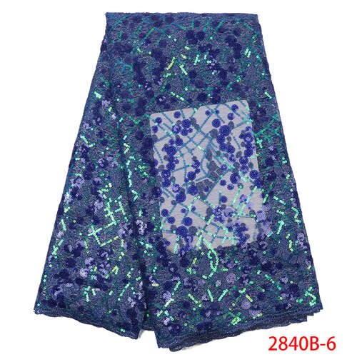 Organza Lace Fabric Fabric French Net Embroidery Sequins Tulle Fabric Lace for Wedding Dresses KS2840B-3: Picture 6