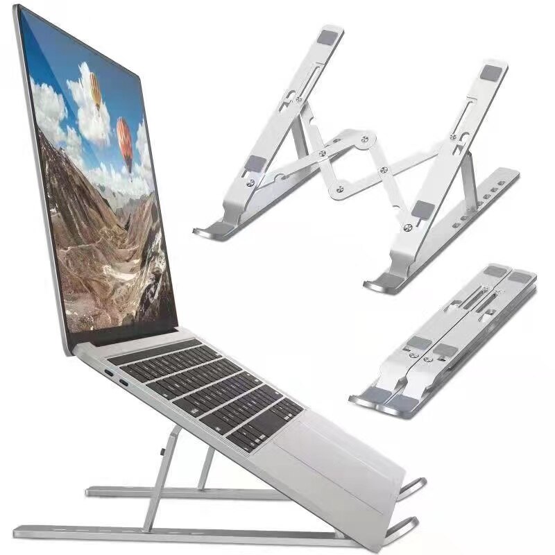 Aluminiums Bærbar Stativ - Justerbar Højde - Kompatibel med MacBook, ASUS, HP, Lenovo 5-15,6" Rose Guld: Belagt
