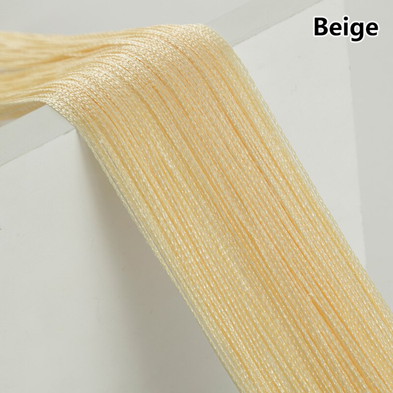 100CM X 200CM Solid Color Curtains Thread Line Curtains For Living Room Door Wall Window Panel Tassel Curtain Home Decoration: 7
