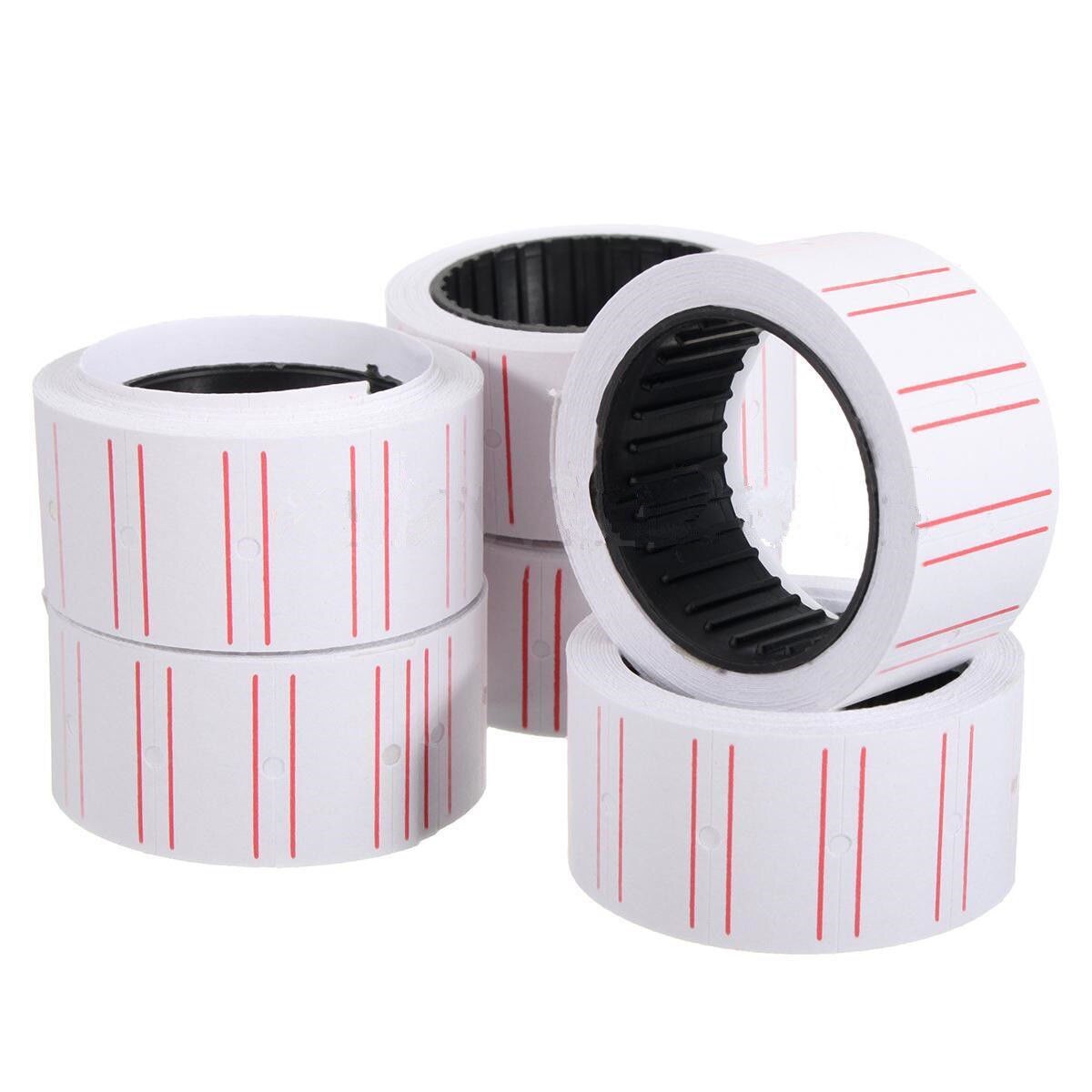 21 mm x 12mm 10 kpl itsekiinnittyviä hintatarroja, paperinen hintatarra, yksirivinen hintatarralaite ruokakauppaan